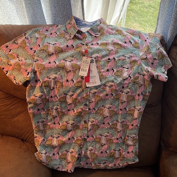 NWT Ditch Plains Short Sleeve Button Shirt Sz. M - Picture 3 of 5